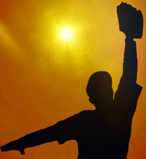 Sunset Grab Baseball Art